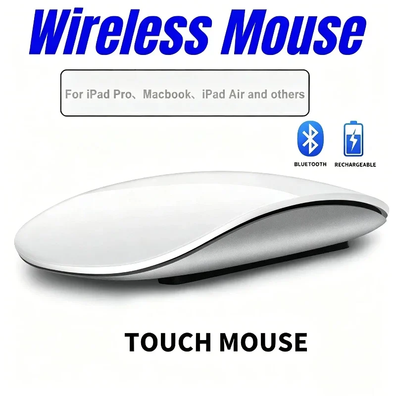 Upgrade Wireless Bluetooth Magic Computer Mouse Rechargeable Touch Slim Ergonomic Dual-Mode Silent PC Mice For Apple Macbook Air
