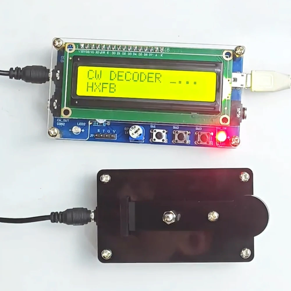 

Upgraded CW Morse Code Decoder DIY Electronics Kit USB 5V Powered with Buzzer Sound Easy Installation for Learning