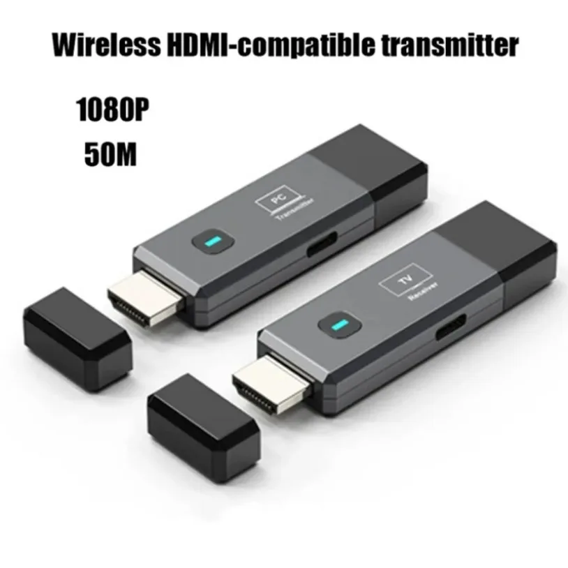 

50M Wireless Screen Projector 1080P 60HZ HD HDMI-Compatible Wireless Video Transmitter Receiver Adapter for Laptop TV Projector