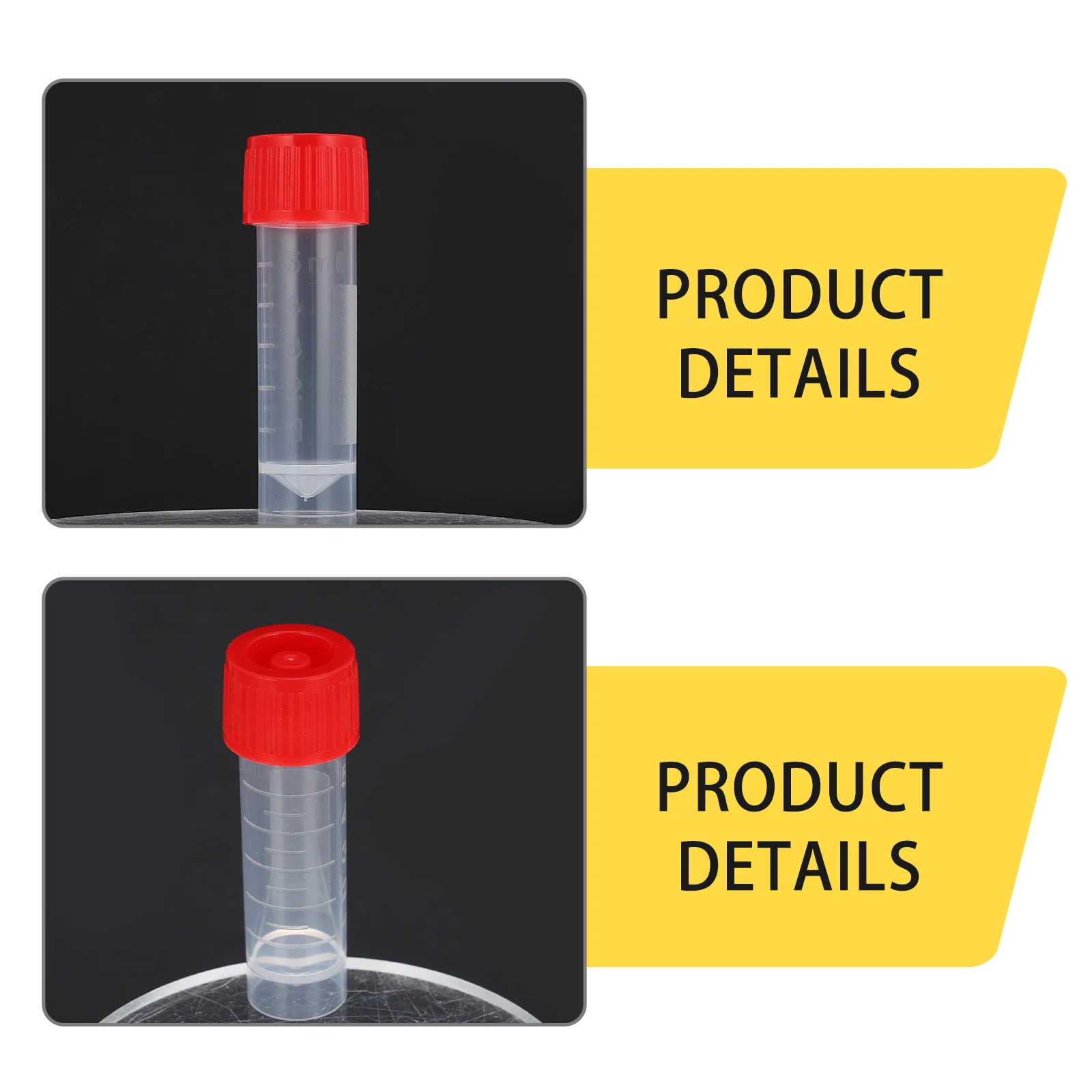 20Pcs Sampling Tubes Safe Durable Disposable Transparent Hospital Test Tubes Leakproof Specimen Container