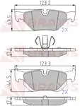 Store code: AA0615 for brake pad with rear (ear) E87 E90 X1 E84