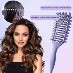 Curl Define Styling Brush Boar Bristle Detangling Hair Brush Tangled Hair Combs Shaping Defining Curls Detangling Anti-static