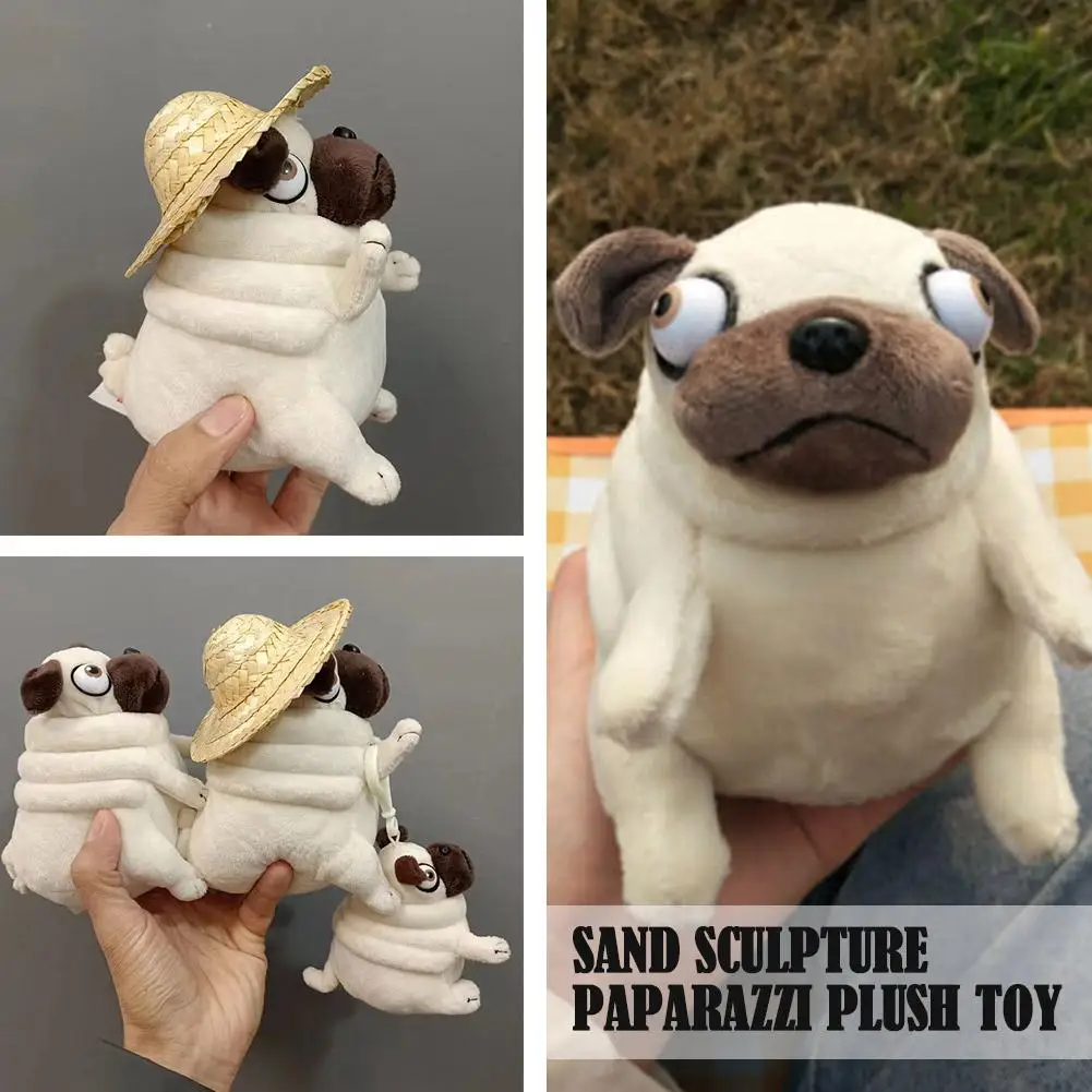 Kawaii Plüschtiere Hund der Elf Fett Mops sitzen Mops Hunde Spielzeug weiche ausgestopfte Puppen für Kinder Geburtstags geschenk Puppen y1y7