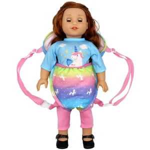 Bolsa de transporte para bonecas recém-nascidas, alça de mochila, acessórios infantis, presente de Natal e aniversário, 43cm, 45cm 8 principais vendas material boneca - №5