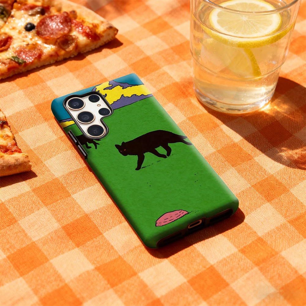 Capa de telefone vintage Wolf Pack para Samsung Galaxy S25 Ultra S24 S23 Ultra Plus Capa traseira brilhante de camada dupla