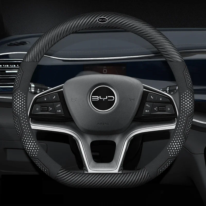 

Car Steering Wheel Cover For BYD Atto 3 Tang F3 E6 Yuan Plus Song Max F0 Qin G3 I3 Han Auto Interior Accessories