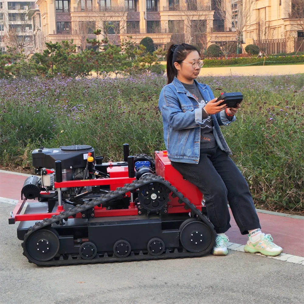 Design Remote Control Robot Crawler Multi Purpose Rc Lawn Mower for Garden CE EPA New 48V 4 Stroke Engine 1 Years 2200W 4IN