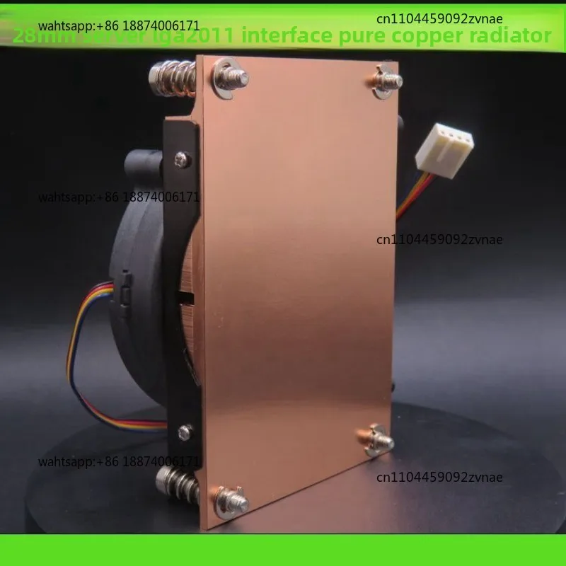 1U all-copper 2011 side-blown laser server, thin AM4 radiator ball turbine CPU fan