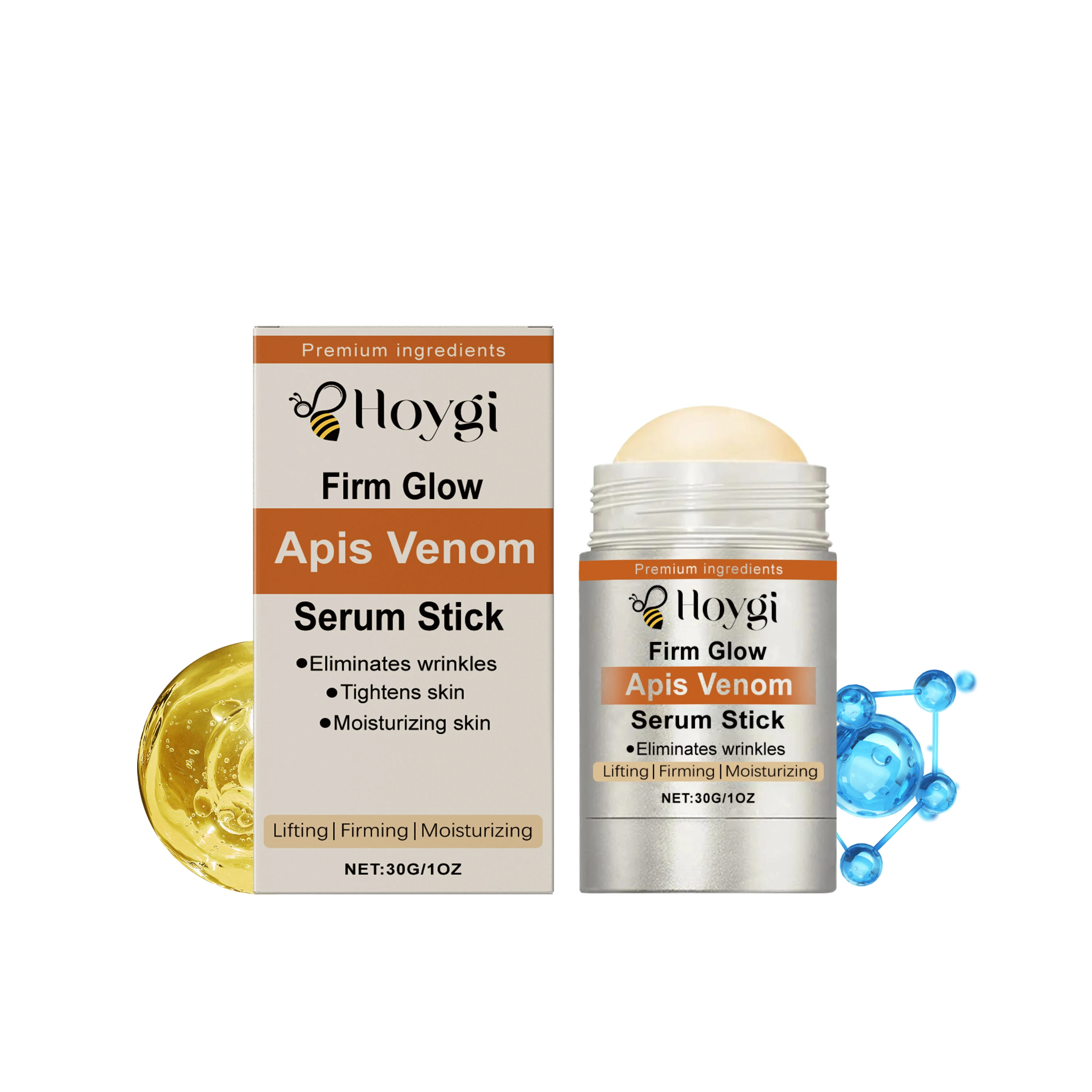 Bee Venom Serum Stick Eliminates Wrinkles Improve Sagging Skin Increase Elasticity Reduce Redness Firming Lifting Skin Care 30g
