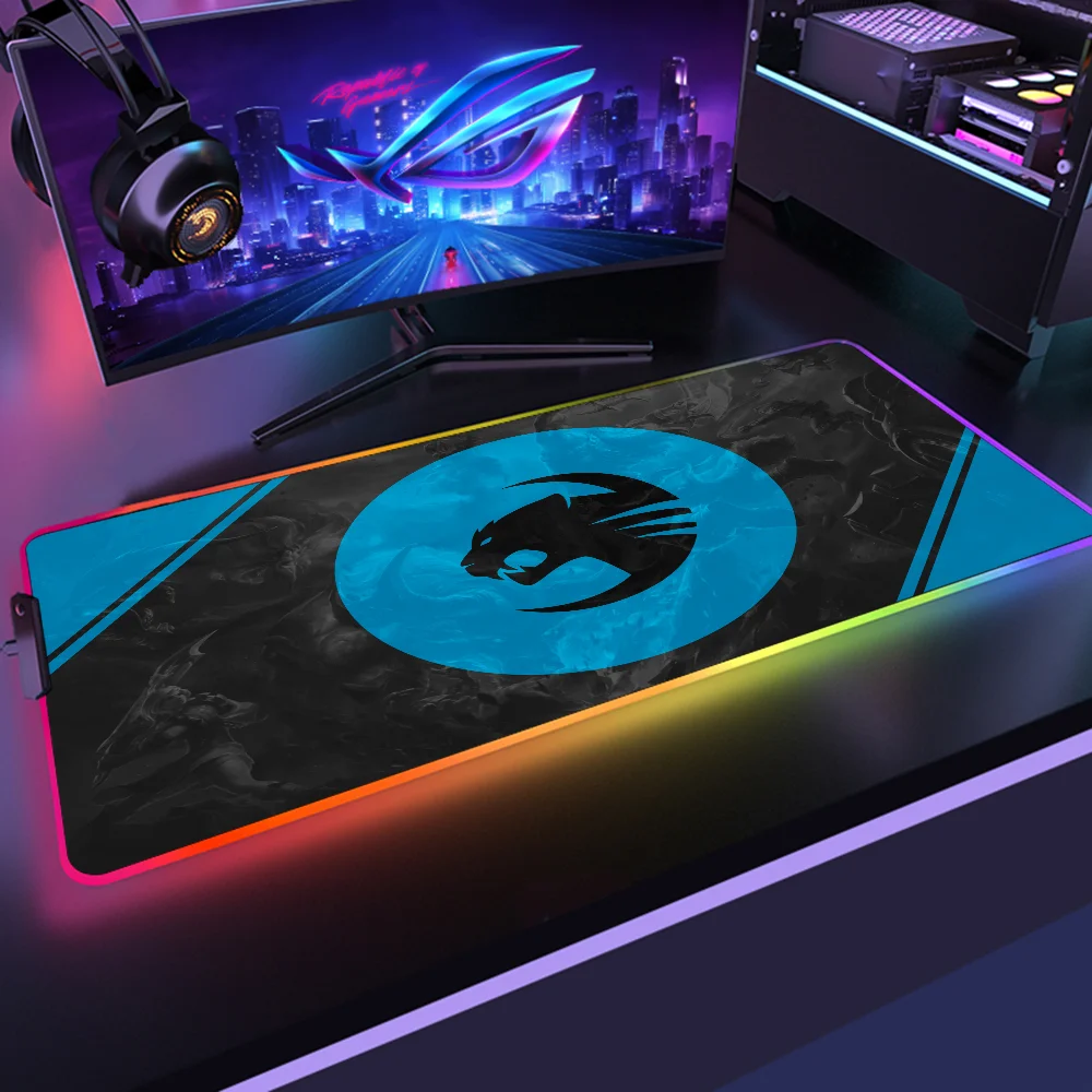 

RGB Computer Luminous Gaming Mouse Pad Roccat rainbow Colorful Big Glowing LED Extended Illuminated Keyboard Non-Slip Desk Mat