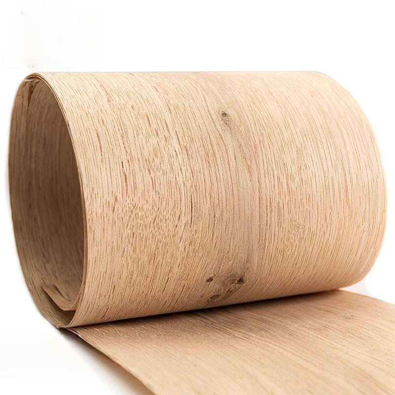 0.5mm Thick Vintage Natural Knotted White Oak Wood Veneer For Speaker Panels Wall Coverings Furniture And Cabinet Design