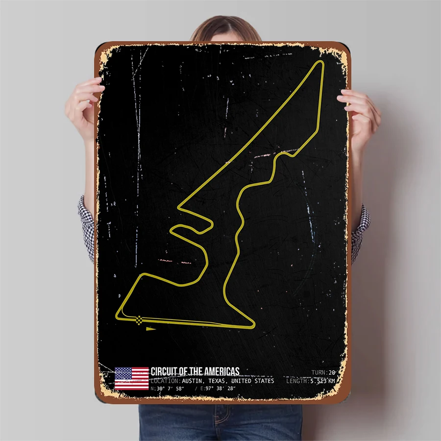 circuito-das-america-austin-texas-eua-f1-track-metal-poster-com-coordenadas-e-especificacoes