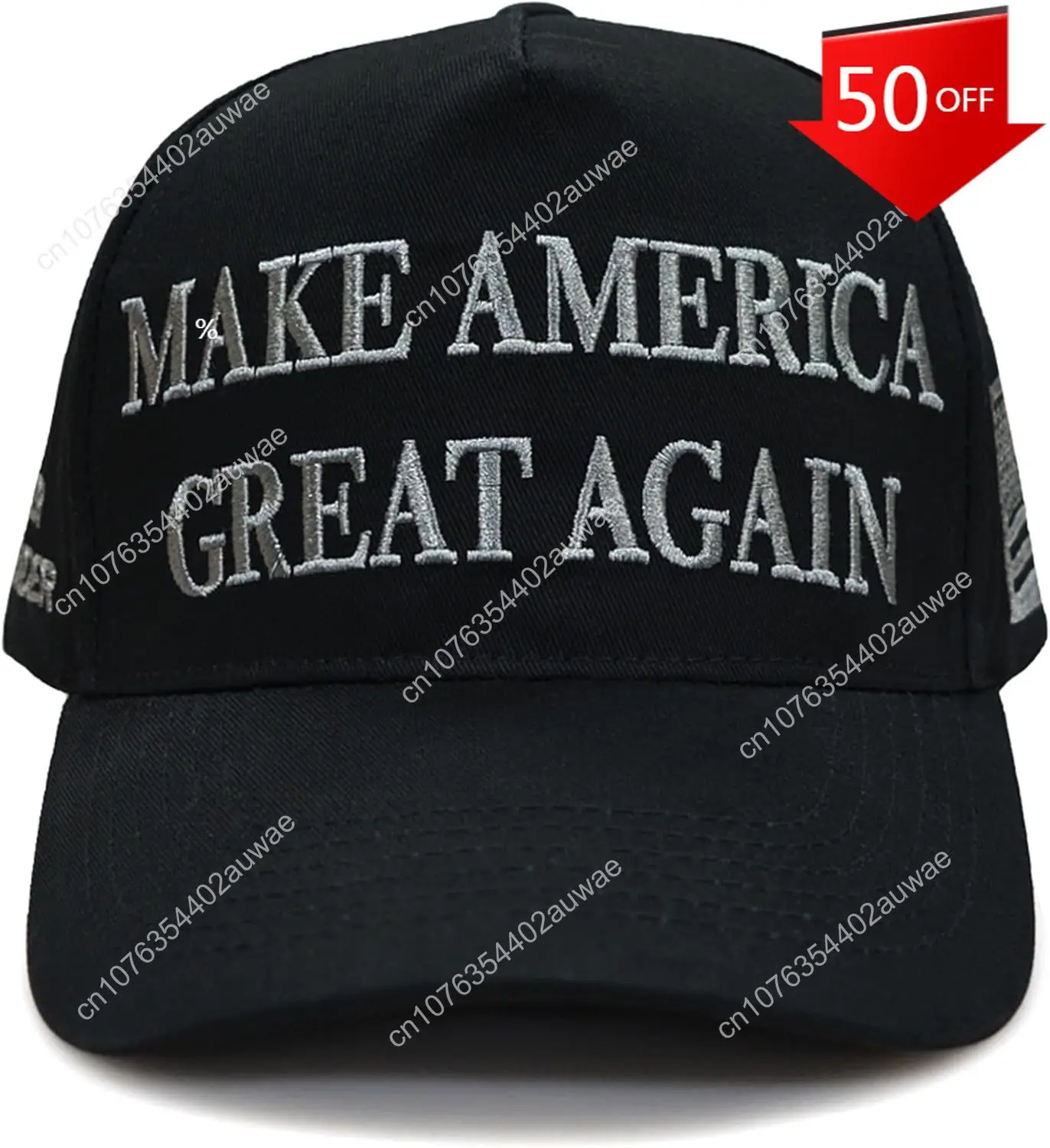 Gorra de béisbol de malla ajustable con bordado de bandera de EE. UU., sombrero de Trump Musk Make America Great Again, 2024