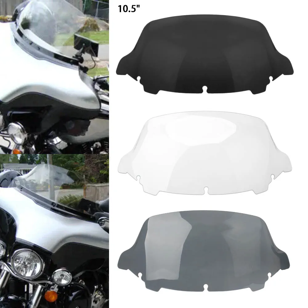 

Аксессуары для мотоциклов 10,5 "обтекатель ветрового стекла, дефлектор ветра, лобовое стекло из АБС-пластика для Harley 2014-позднее Electra Glide Street Glide