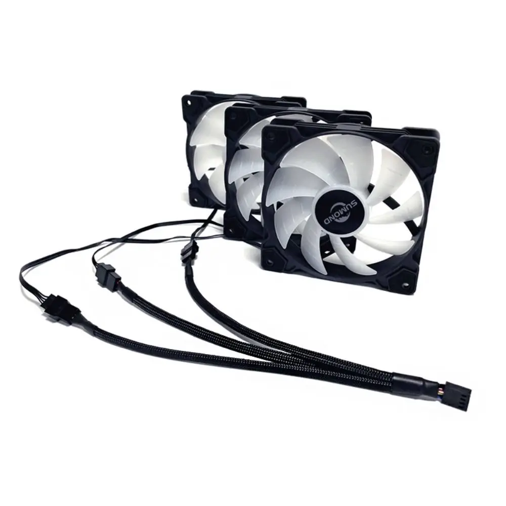 Male To Female 4 Pin Pwm Fan Cable Black Sleeved Braided Sleeving Temperature Control Fan Cable 4/3/2/1 Ways Adapter