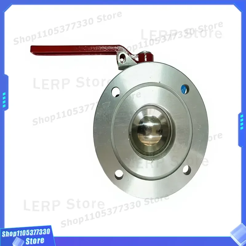 Custom Aluminum Alloy Flanged Round Through Ball Valve A98 B48 C140 D116 OEM Oil Traffic Control Industrial Pipeline Fitting