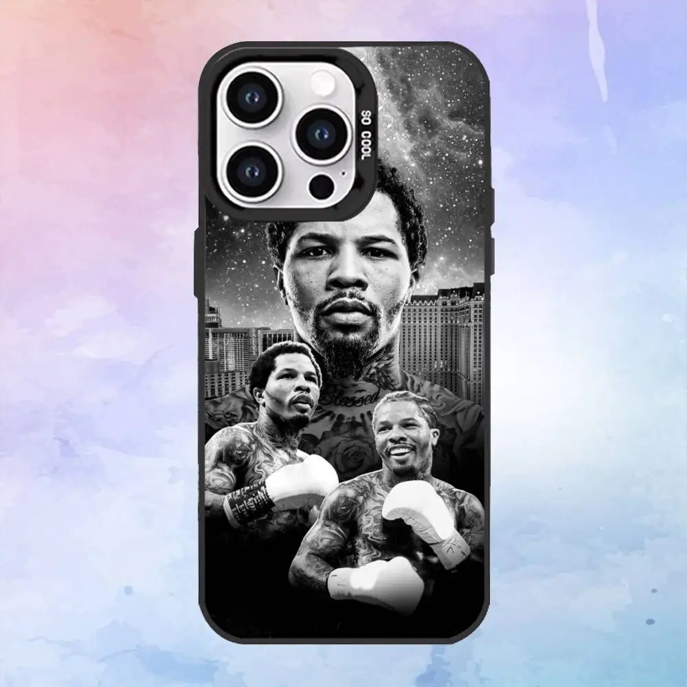 حافظة هاتف G-Gervonta Boxer D-Davis لهاتف iPhone17,16,15,14,13,12,11 Plus، Pro Max غطاء مقاوم للصدمات باللون الأسود غير اللامع #3