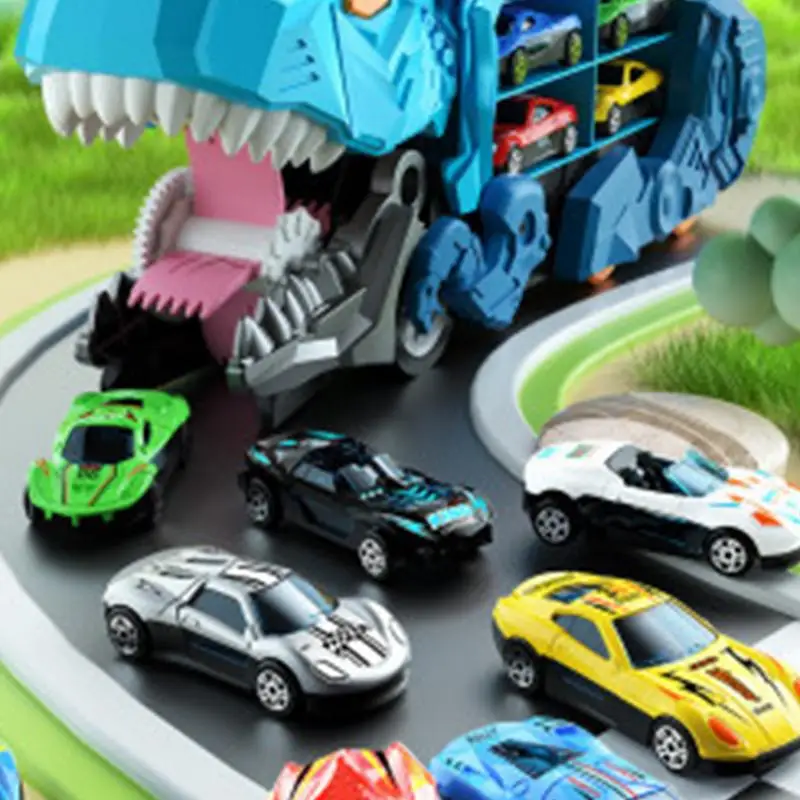 Dinosaur Truck Carrier Car Interactive Educational Toys Portable Truck Car Toy Transport Carrier Truck Carrier Vehicles Toys