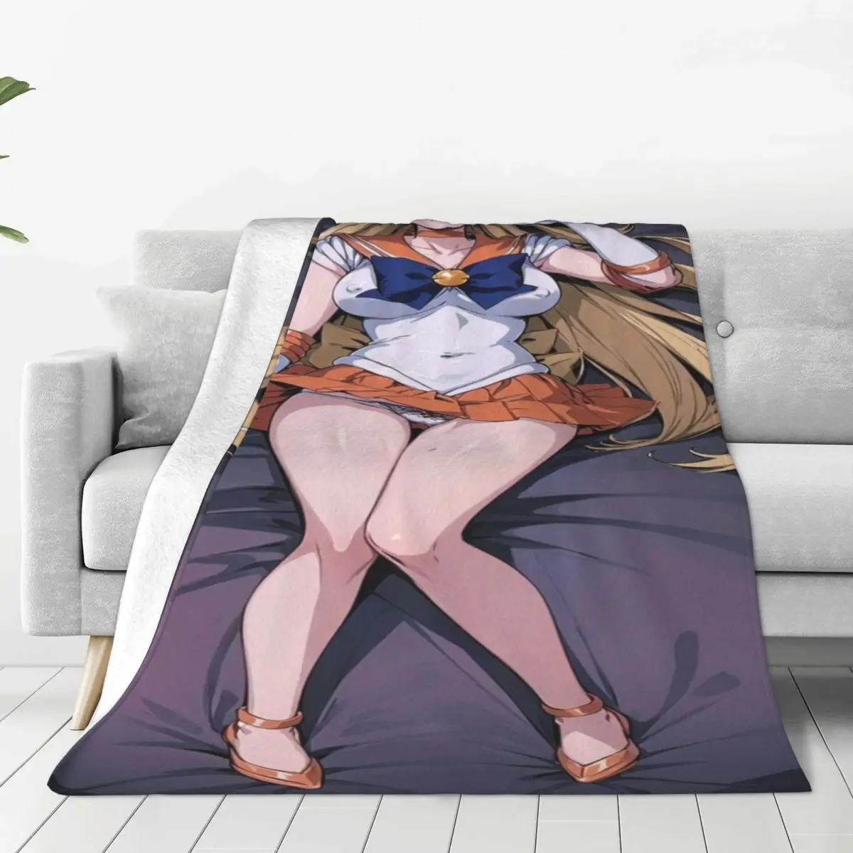 

Anime Kawaii Plush Flannel Blanket - Warm and Snuggly Fleece Throw for Couch, Bed, and Camping Adventures Any Time of Year