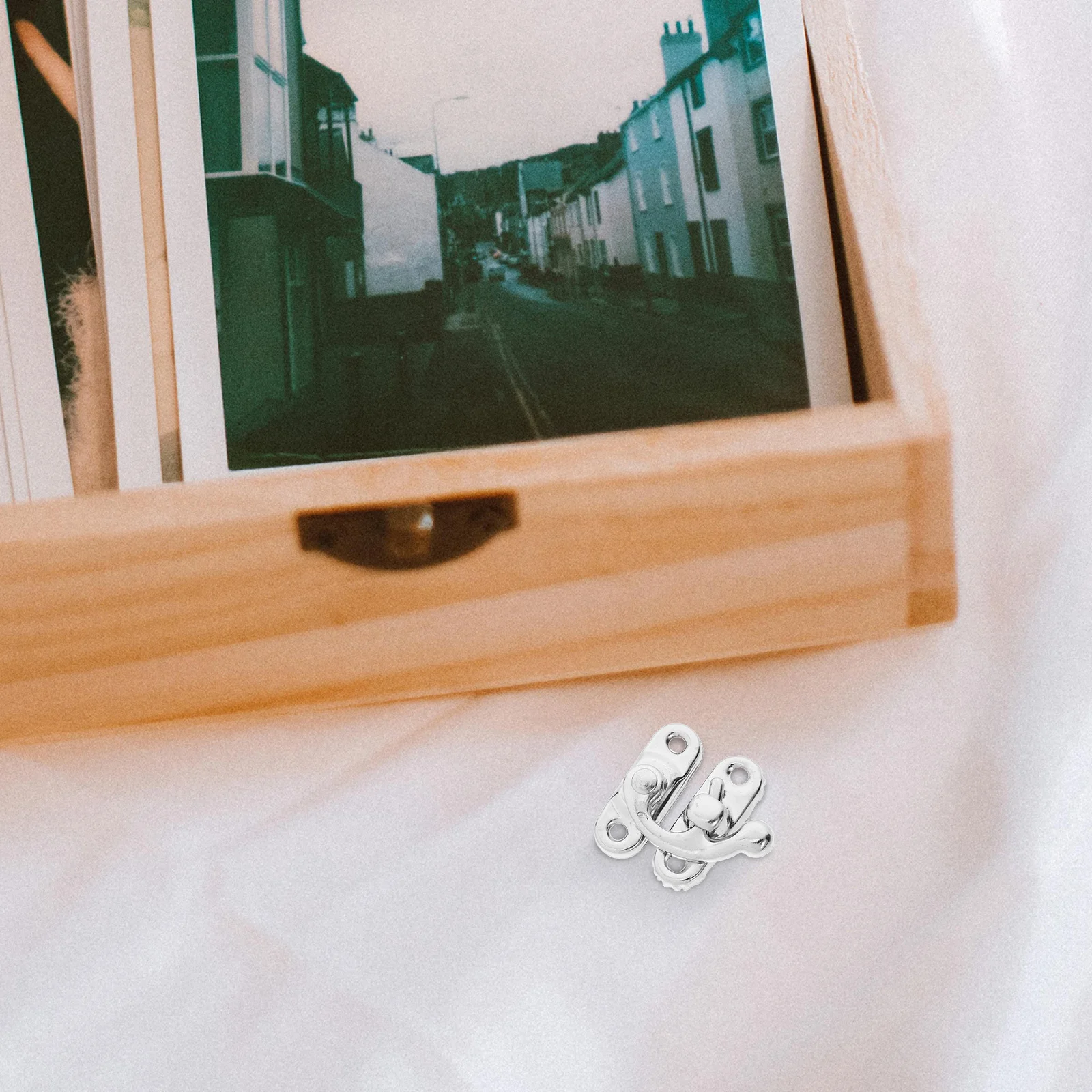 

20Pcs Vintage Cabinet Latch Hasp Decorative Small Box Lock Hardware Silver Color for Wood Cases Vintage Cabinet Latch