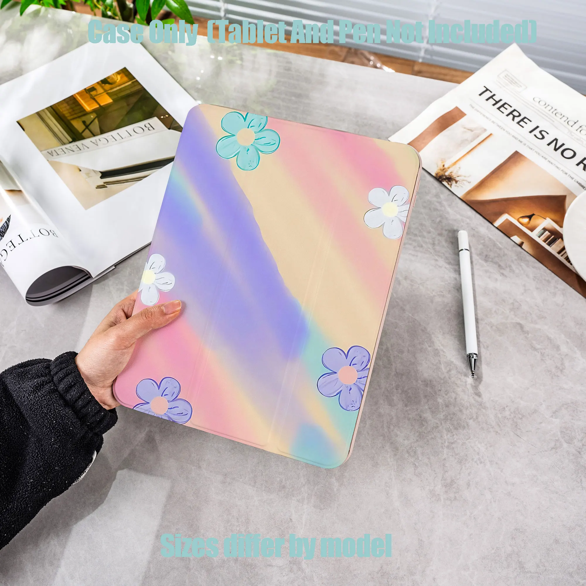 Shockproof TPU Tablet Protective Case with Pencil Holder Auto Sleep Wake for Apple /Samsung/Xiaomi/Redmi/Huawei/Honor