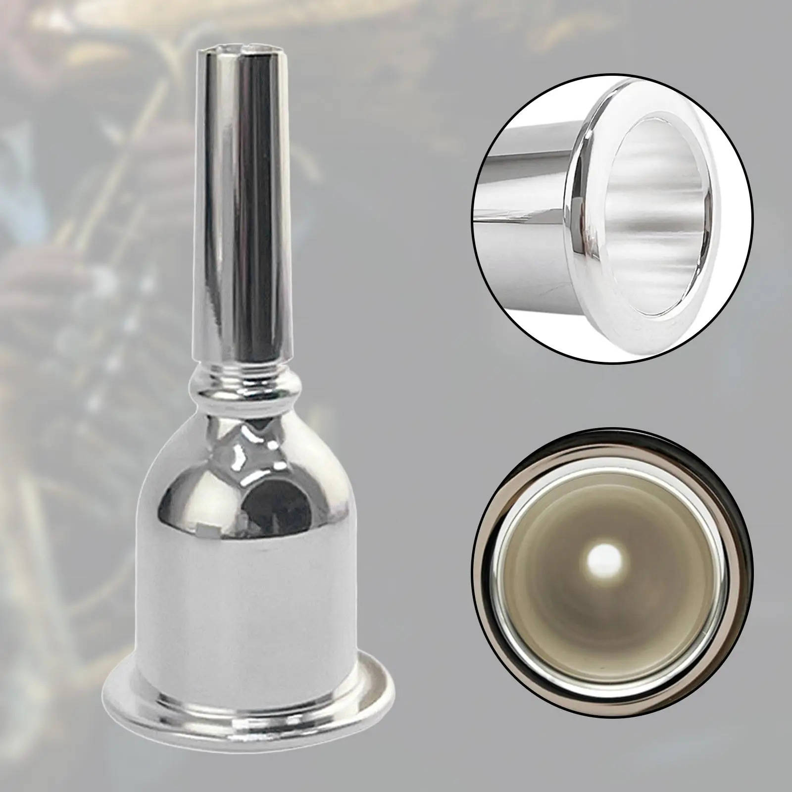 

Tuba Mouthpiece Professional Horn Mouth Brass Player Sturdy Silver Plated
