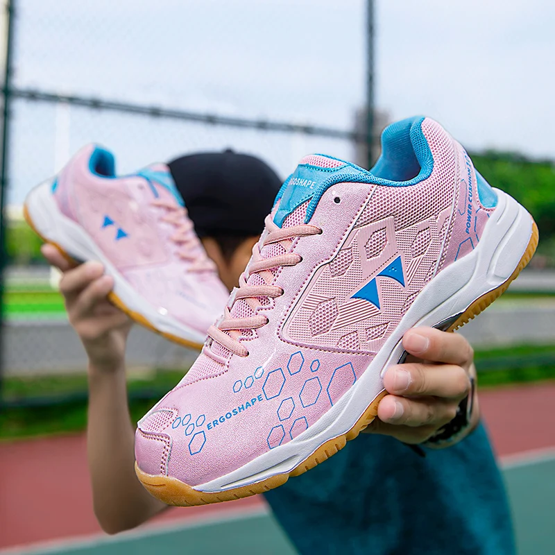 

Fashion Pink Tennis Women Sneakers Free Shipping Outdoor Sports Badminton Shoes Men Breathable Gym Volleyball Shoes tenis mujer