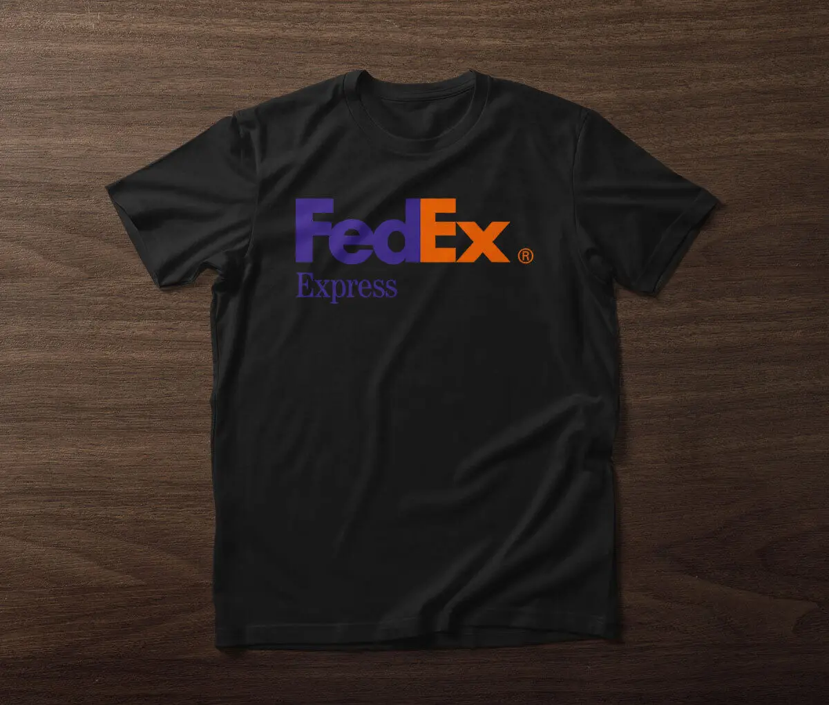 FedEx Express Logo 100% Cotton Tee S-5XL Short Sleeve T-shirt Unisex Black