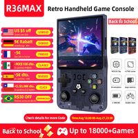 Open Source R36MAX Retro Handheld Video Game Console RK3326 Chip 64/128G Portable Pocket Game Player 4‘’HD Screen Game Console