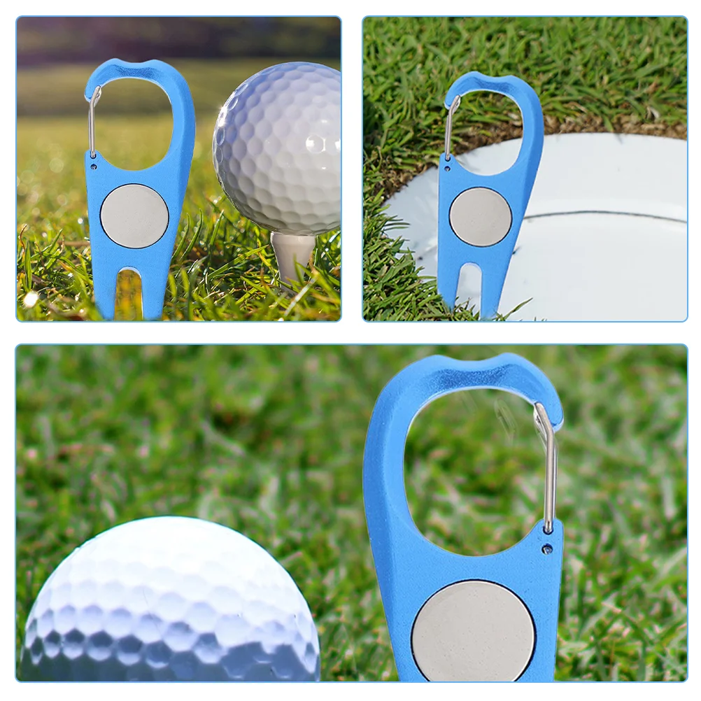 2 Pcs Golf Green Repair Tools Compact Ball Marker Delicate 1000X300X030CM Golfs Divot Repairing Wear-resistant Fork Sky-blue