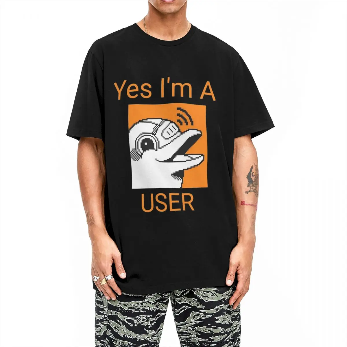 Streetwear Yes I'm A Flipper Zero User T-Shirt Unisex Cotton Short Sleeve Dolphin O-neck TopsTops