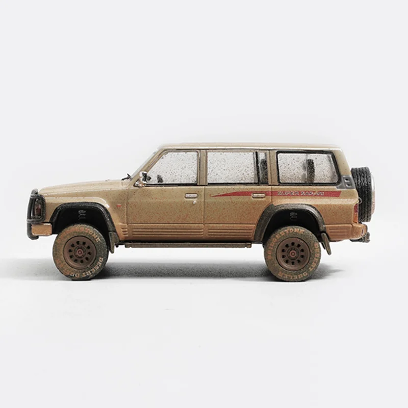 รถของเล่นโมเดลโลหะผสม Shadow Pro 1/64 Patrol Y60 SUV ของสะสม ของขวัญคริสต์มาสสำหรับเด็กผู้ชาย