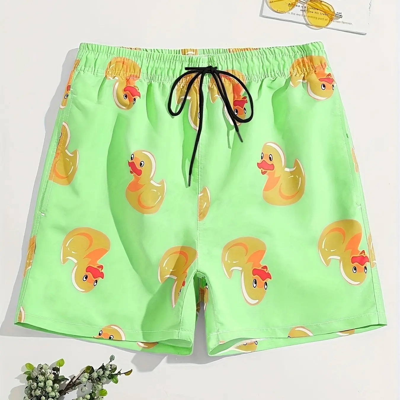 Kids Swim Trunks Cute Duckling 3D Print Shorts For Boys Girls Clothes Drawstring Boy Shorts Pants Beach Summer Children Shorts