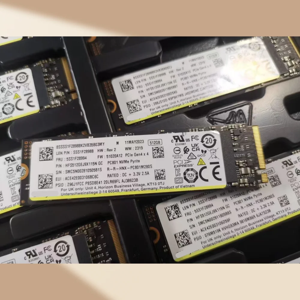 PC801 512G 1T 2T 2280 M.2 PCIe4.0 * 4 NVME ACNS075 control principal 256G para unidad de estado sólido de computadora SKhynix caché independiente