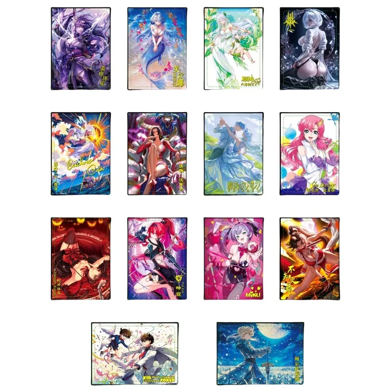 ACG Girl Raiden Shogun Furina Frieren Lacus Clyne Self Made Refraction Flash Card Anime Classics Game Collection Cards Toy