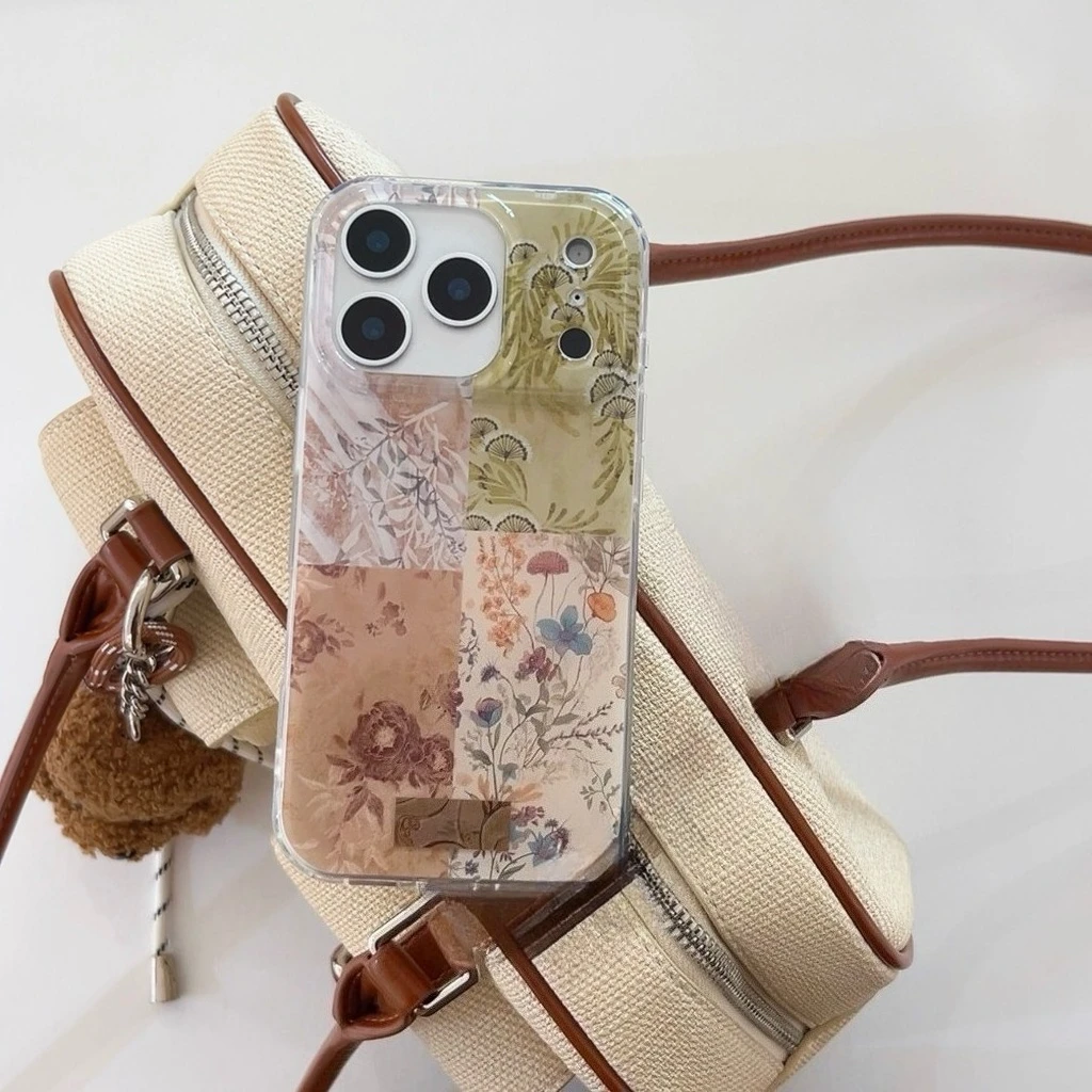 الرجعية النمط الصيني الزهور الملونة الربط للصدمات واقية غطاء الهاتف القضية آيفون 17 16 15 14 برو ماكس #1