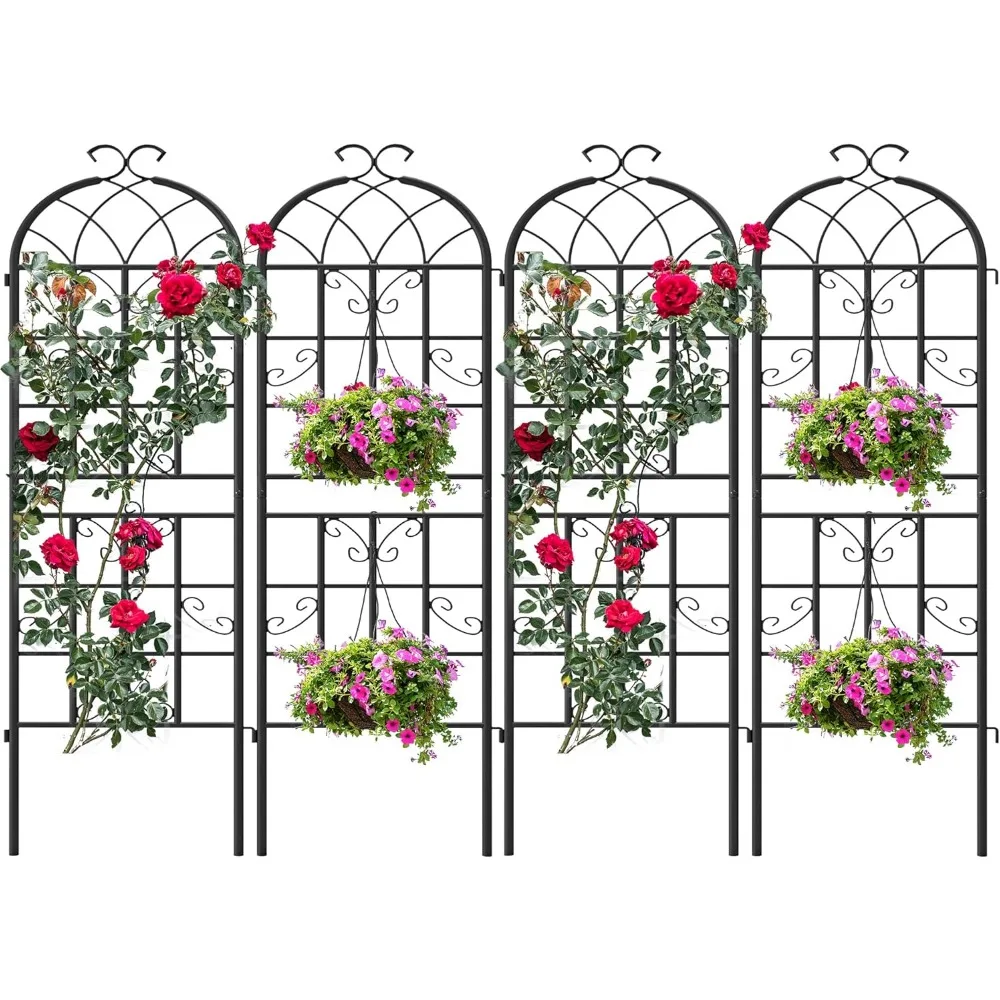 

Garden Trellis Garden Fencing for Climbing Plants 4 Pack Decorative Plant Trellis Vegetables and Flower Trellis for Outdoor Pat