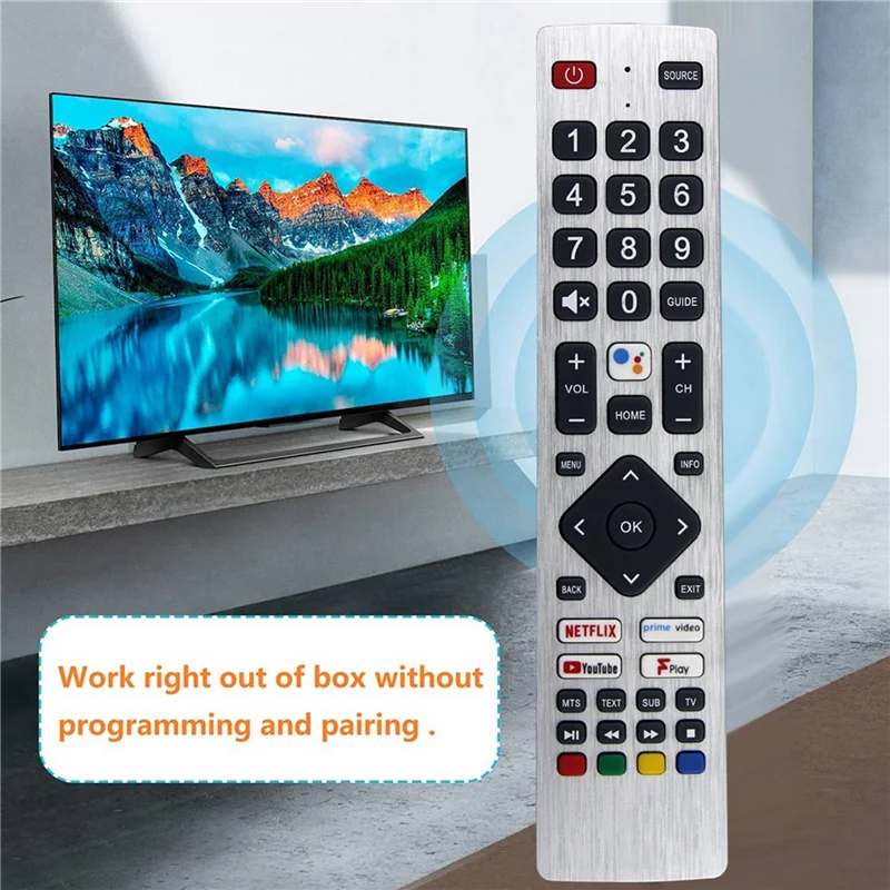 【PERALATAN RUMAH】1 Buah Suku Cadang Pengganti Remote Control RMC0134 untuk Remote Control TV Sharp, Pengaturan Gratis