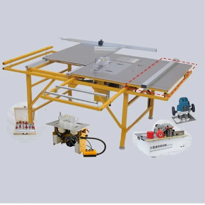 Electric Lifting Brushless Silent Dust-free Mother Saw Integrated Machine Woodworking Push Table Saw Multifunctional Table Saw
