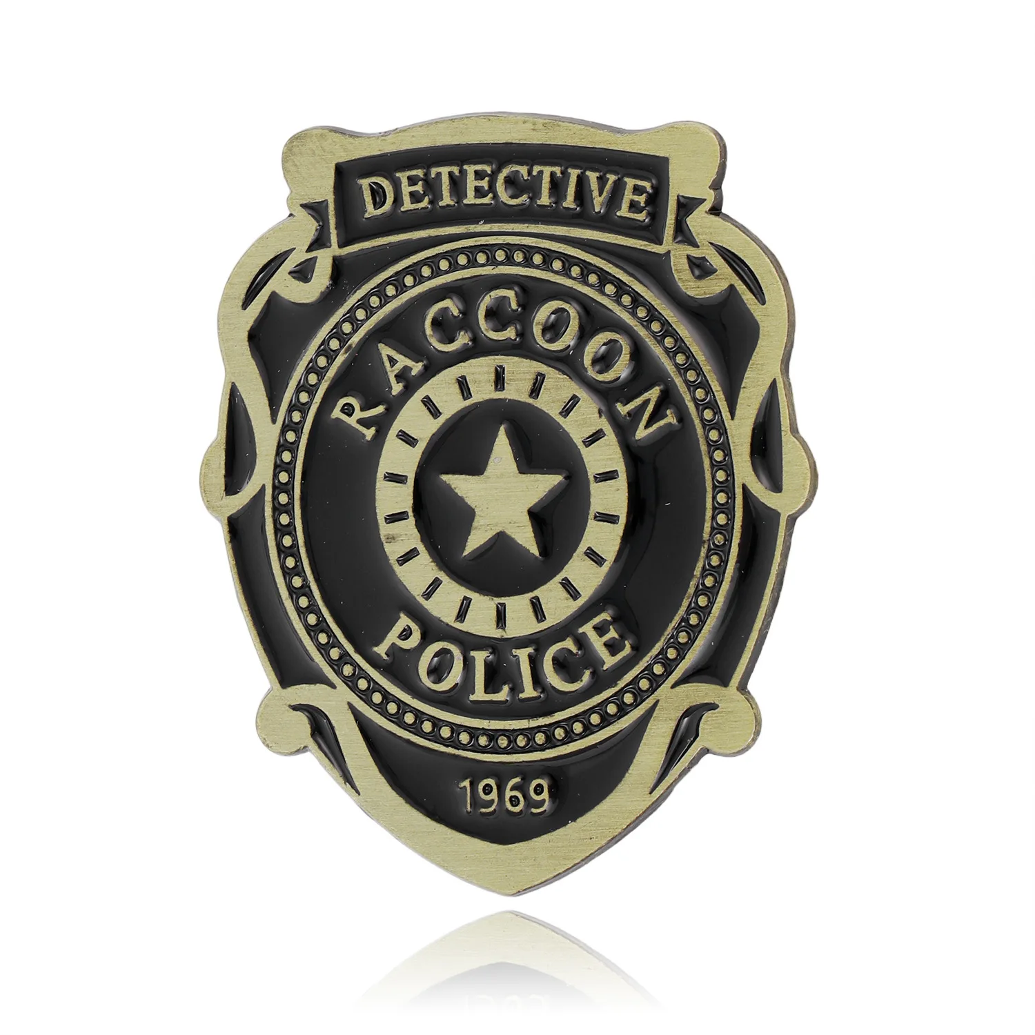 Cross-Border Perimeter Resident Evil Raccoon City Detective Medal Brooch Movie Police Shield POLICE Logo Badge
