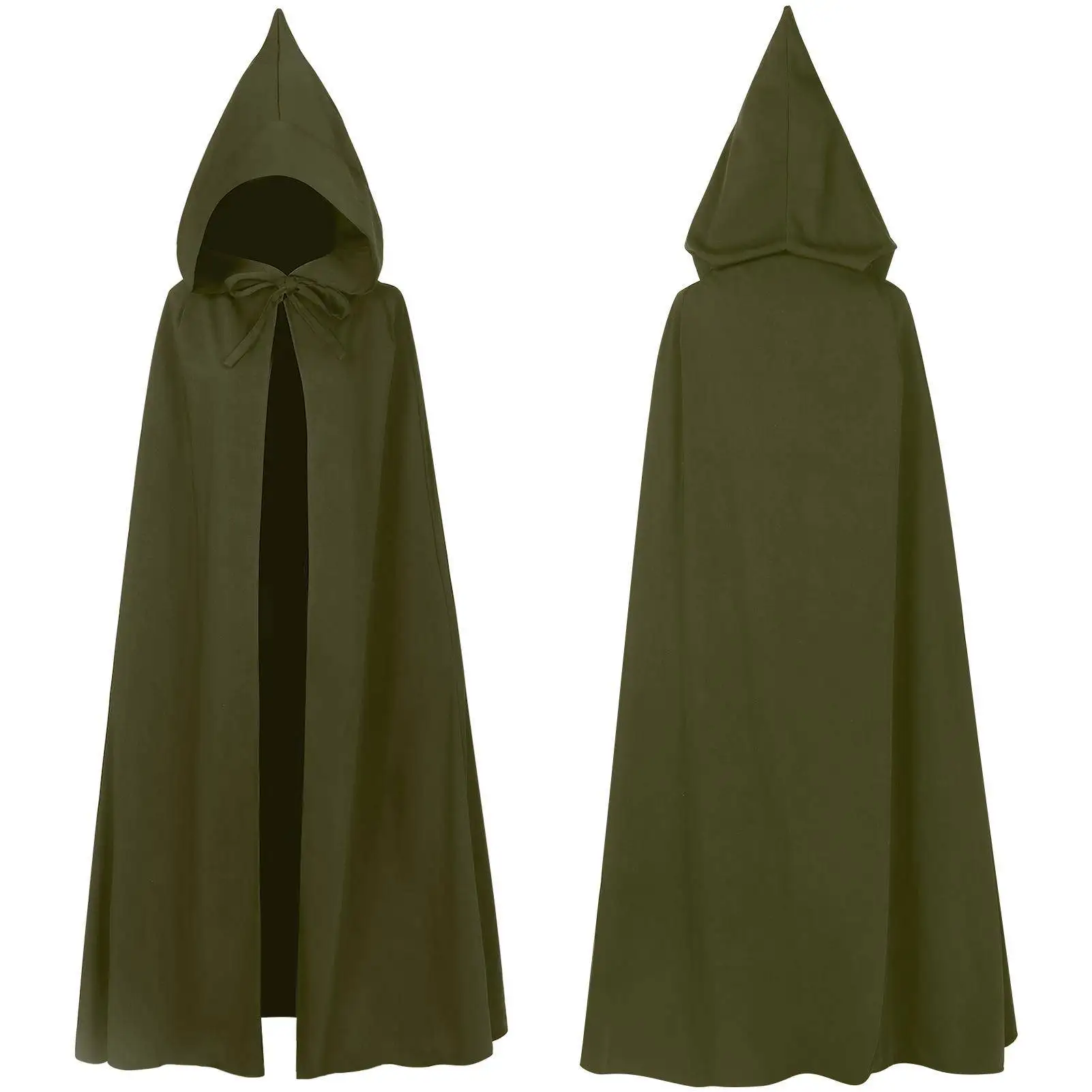 Medieval Knight Witch Death God Cowl loween Stage Pure Color Performance Costume Women's Traditional Ethnic Stage Costume