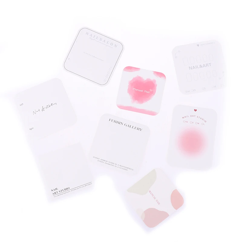 手作りの偽のネイルを展示するためのカード,10個,偽のネイルを展示するためのパッケージ,マニキュアサンプル,サロン