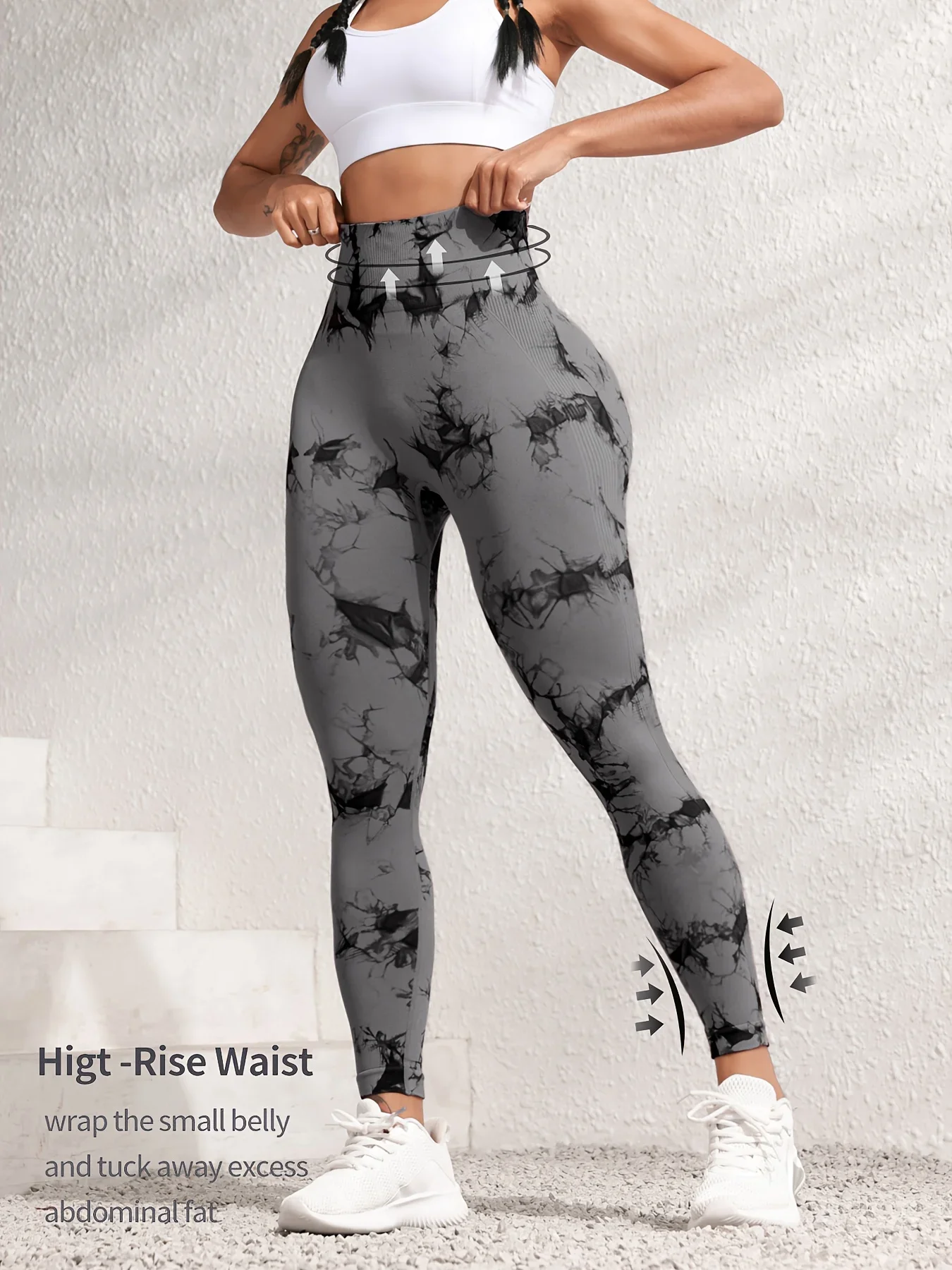 Tie Dye Pantaloni da yoga Leggings sportivi Donna Senza cuciture Vita alta Push Up Donna Collant Fitness Allenamento Leggins Abbigliamento da palestra 2025 Nuovo