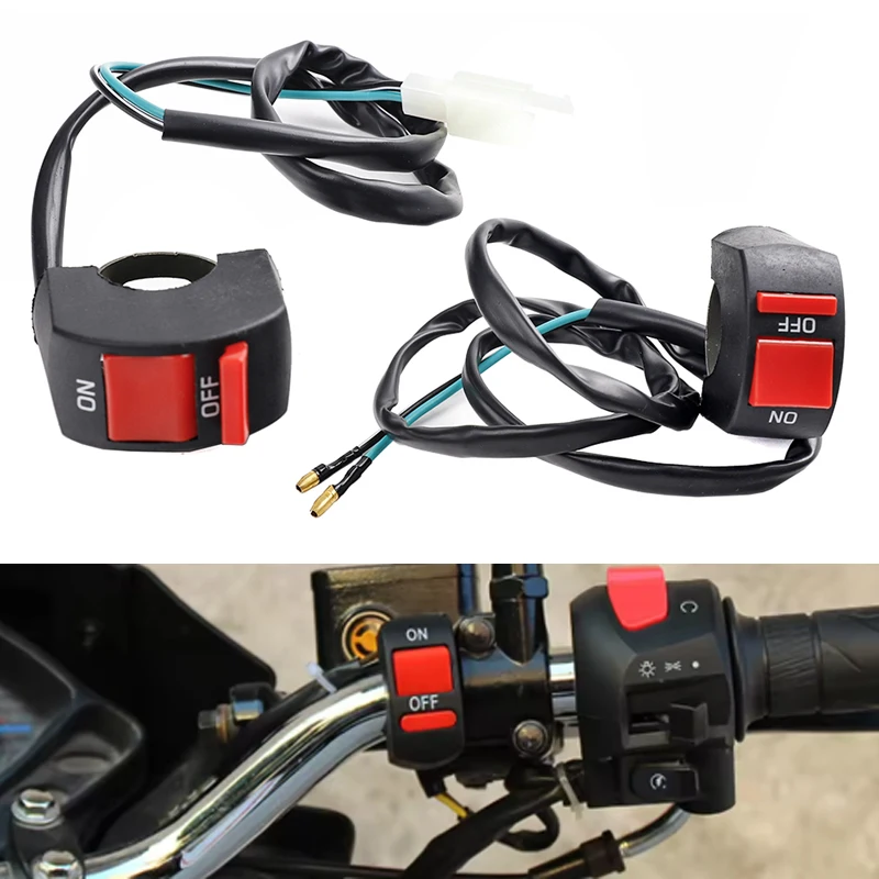 

Motorcycle Handlebar Flameout Switch Motorbike ON OFF Button For ATV Dirt Bike Moped Scooter Headlight Motorbike Accessories