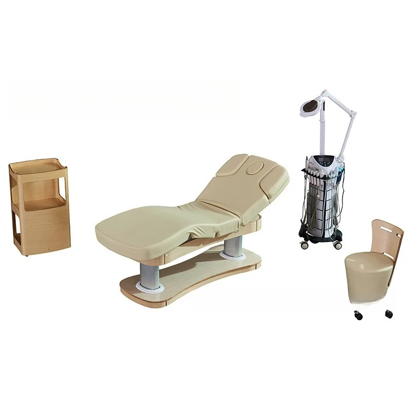Electric beauty bed Special for foreign high-end beauty salons with memory function Spa massage bed Wooden base