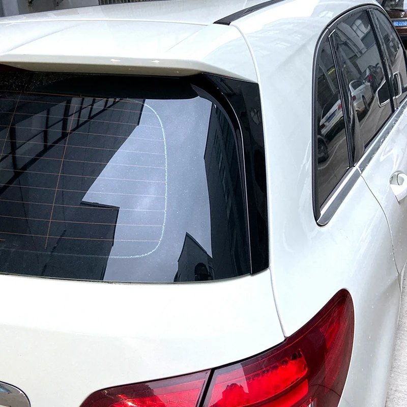 For Mercedes Benz B Class B180 B200 W246 2012-2018 Rear Side Wing Roof Spoiler Stickers Trim Cover Gloss Black Exterior Parts