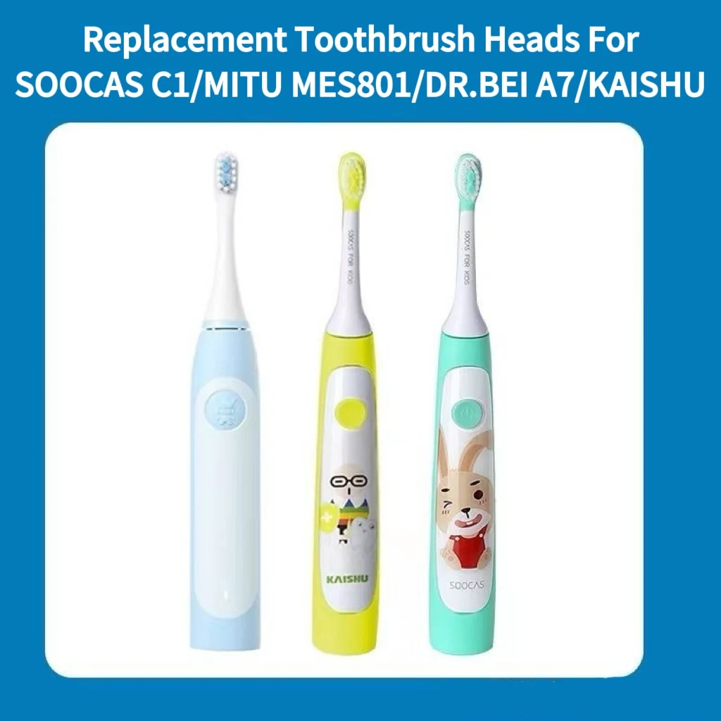 Replacement Toothbrush Heads for SOOCAS C1/MITU MES801/KAISHU/DR.BEI A7 Kids Electric Toothbrush Children Soft Nozzle image 3