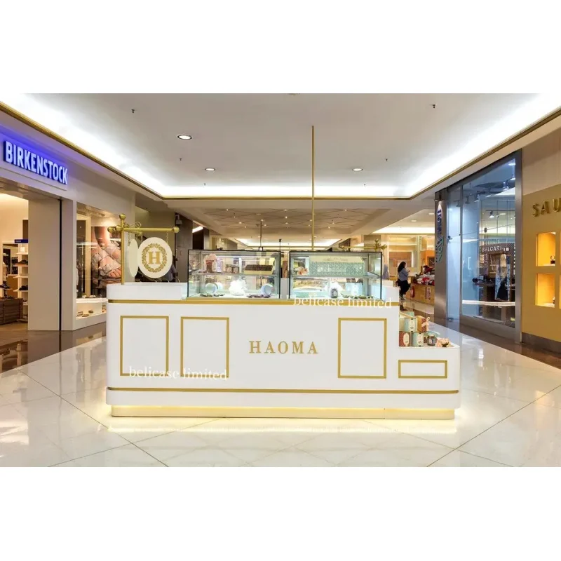 Custom, Charming Shop Interior Furniture Design Fragrance Display Showcase Shopping Mall Luxury Perfume Kiosk