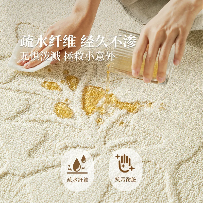 พรมไหมกันน้ำ ไม่ต้องขัด ไม่ต้องซัก ห้องนอน ห้องนั่งเล่น รูปทรงพิเศษ สไตล์ฝรั่งเศสโบราณ