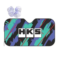 HKS R32 GT-R Retro Pattern Sunshade Windscreen Cute Cover Front Block Window 76x140cm Sun Visor Solar Protect